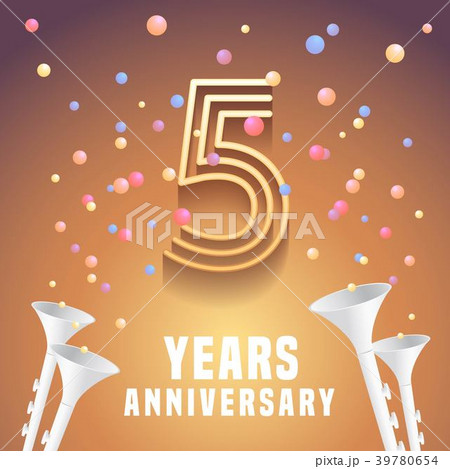 5 years anniversary vector icon, symbol 39780654