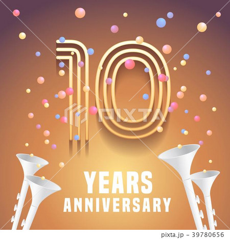 10 years anniversary vector icon, symbol 39780656