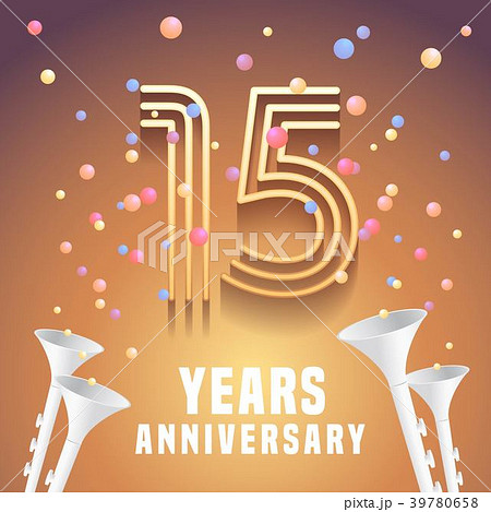 15 years anniversary vector icon, symbol 39780658
