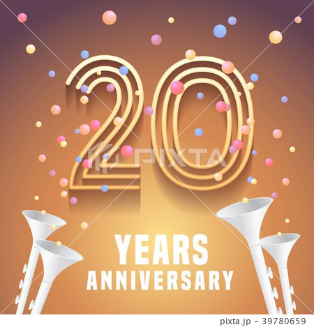 20 years anniversary vector icon, symbol 39780659