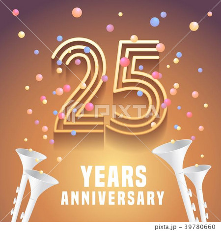 25 years anniversary vector icon, symbol 39780660