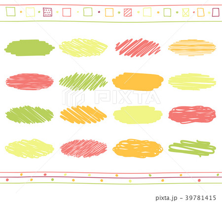 Vector set of scribble elements 39781415