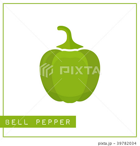 Isolated green bell pepper memory training card Isolated green bell pepper memory training card 39782034