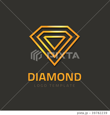 Diamond logotype vector, golden jewel logo concept Diamond logotype vector, golden jewel logo concept 39782239
