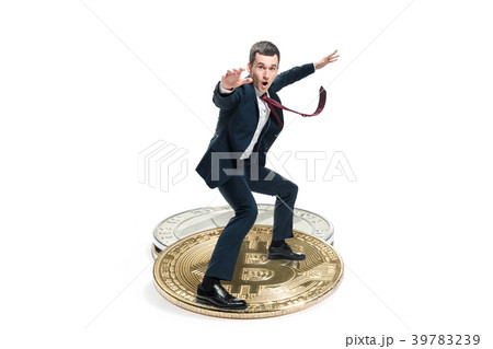 The business man standing on business icon The business man standing on business icon 39783239