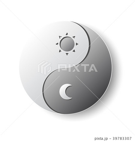 Yin-Yang Taoism symbol paper cutting art 39783307