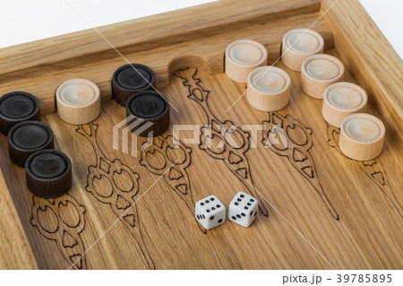 Backgammon playing field and dices 39785895