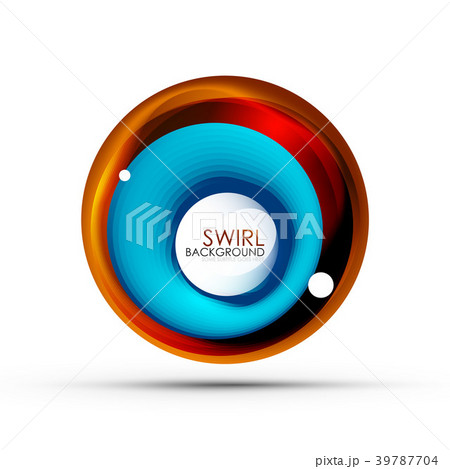 Spiral swirl flowing lines 3d vector abstract 39787704