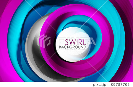 Spiral swirl flowing lines 3d vector abstract Spiral swirl flowing lines 3d vector abstract 39787705