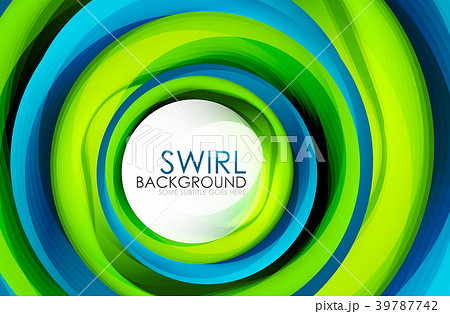 Spiral swirl flowing lines 3d vector abstract 39787742