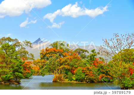 大沼公園 駒ヶ岳と紅葉と青空 大沼公園 駒ヶ岳と紅葉と青空 39789179