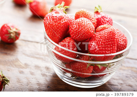 strawberry in a glass plate 39789379