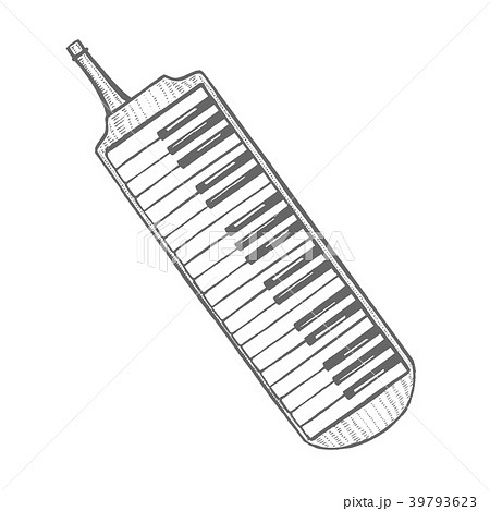 Melodica in Hand-Drawn Style Melodica in Hand-Drawn Style 39793623