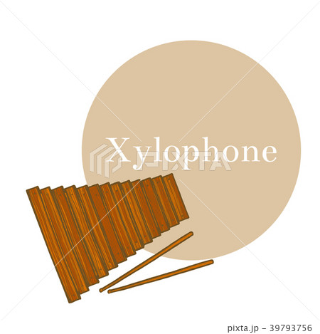 Colored Xylophone in Hand-Drawn Style 39793756