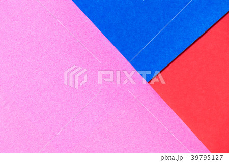 Pink, red and blue color paper display 39795127