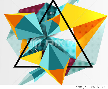 3d polygonal elements abstract background 3d polygonal elements abstract background 39797077
