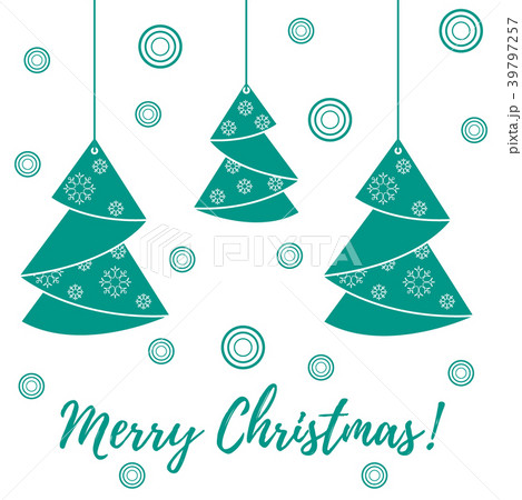 Christmas tree origami folded and hanging on the Christmas tree origami folded and hanging on the 39797257