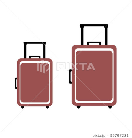Stylized icon of colored suitcases on a white 39797281