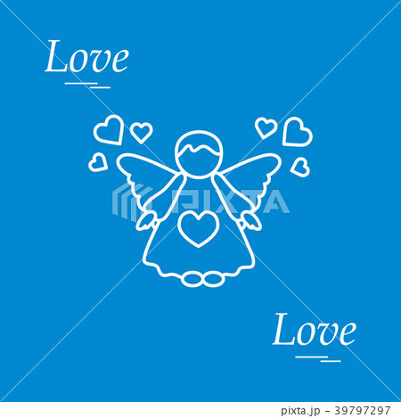 angel and hearts Love symbol. 39797297