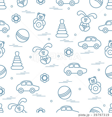 Vector pattern of different toys Vector pattern of different toys 39797319
