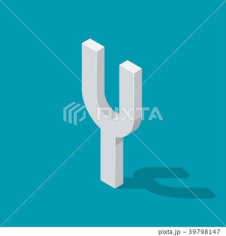 Camerton on blue background. Isometric vector 39798147