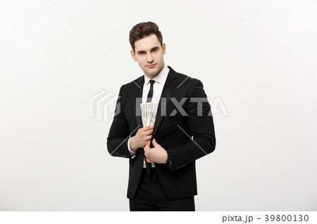 Business Concept: Handsome businessman in black Business Concept: Handsome businessman in black 39800130