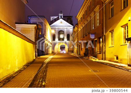 Gate of Dawn at night, Vilnius, Lithuania Gate of Dawn at night, Vilnius, Lithuania 39800544