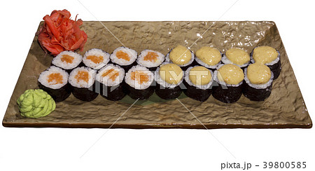 set of sushi rolls Hosomaki  39800585