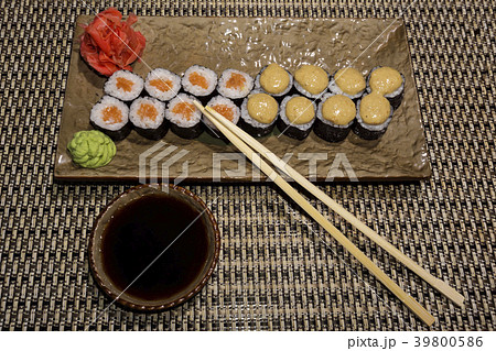 set of sushi rolls Hosomaki set of sushi rolls Hosomaki 39800586