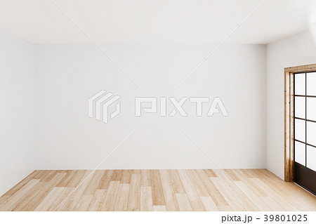 Blank Simple Interior Room Background Empty Whiteのイラスト素材