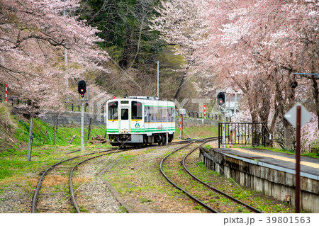会津鉄道 桜の芦ノ牧温泉駅 39801563