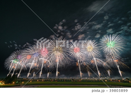 長岡花火フェニックスの写真素材