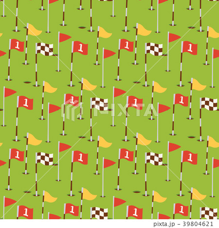 Golf field flags hobby equipment cart player 39804621