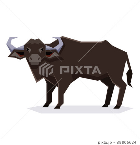 Flat geometric African Buffalo Flat geometric African Buffalo 39806624