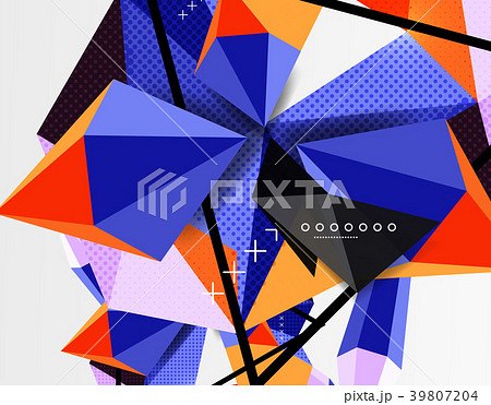 3d polygonal elements abstract background 39807204