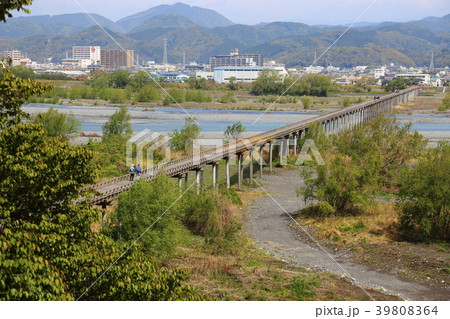 大井川 蓬莱橋 (ほうらいばし) 静岡県島田市 大井川 蓬莱橋 (ほうらいばし) 静岡県島田市 39808364