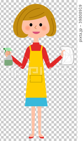 Apron woman cleaning Apron woman cleaning 39808919