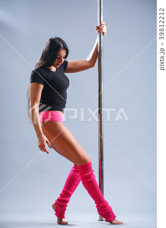Fitness Sporty Woman Showing Her Well Trained Body Stock Photo