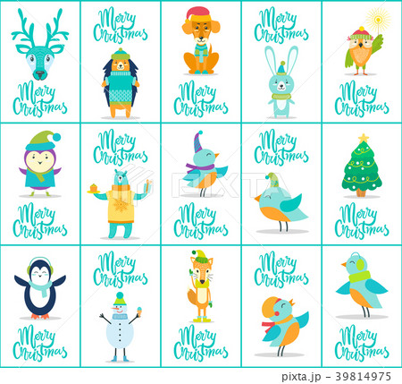 Merry Christmas Collection Vector Illustration 39814975