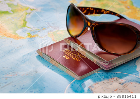 Business travel traveling map world concept. 39816411