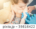 Vaccination little girl. 39816422
