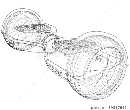 Hoverboard electric self-balancing scooter. Vector Hoverboard electric self-balancing scooter. Vector 39817615