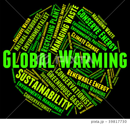 Global Warming Means World Text And Planet 39817730