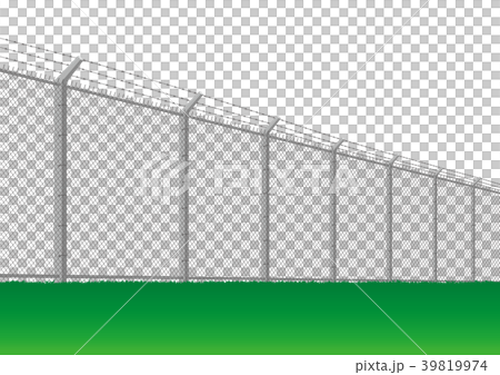 有刺鉄線フェンス 39819974