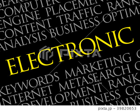 ELECTRONIC word cloud collage 39820653