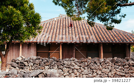 Historic Ryukyu village Taketomi, Okinawa, Japan 39821227
