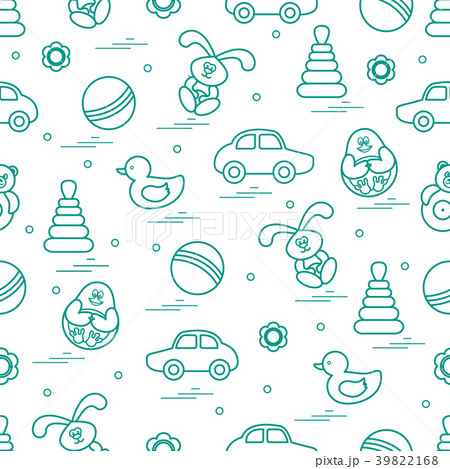 Vector pattern of different toys 39822168