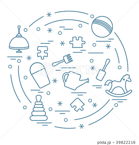 kids elements arranged in a circle 39822216