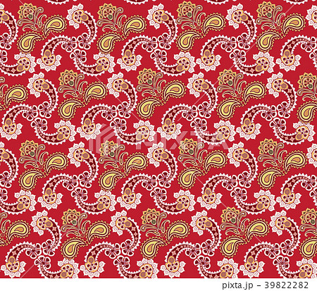 Floral seamless pattern. Oriental Flower ornament 39822282