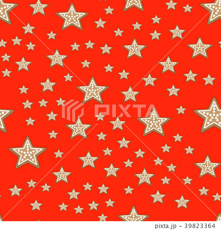 Cookie on the red background seamless pattern Cookie on the red background seamless pattern 39823364